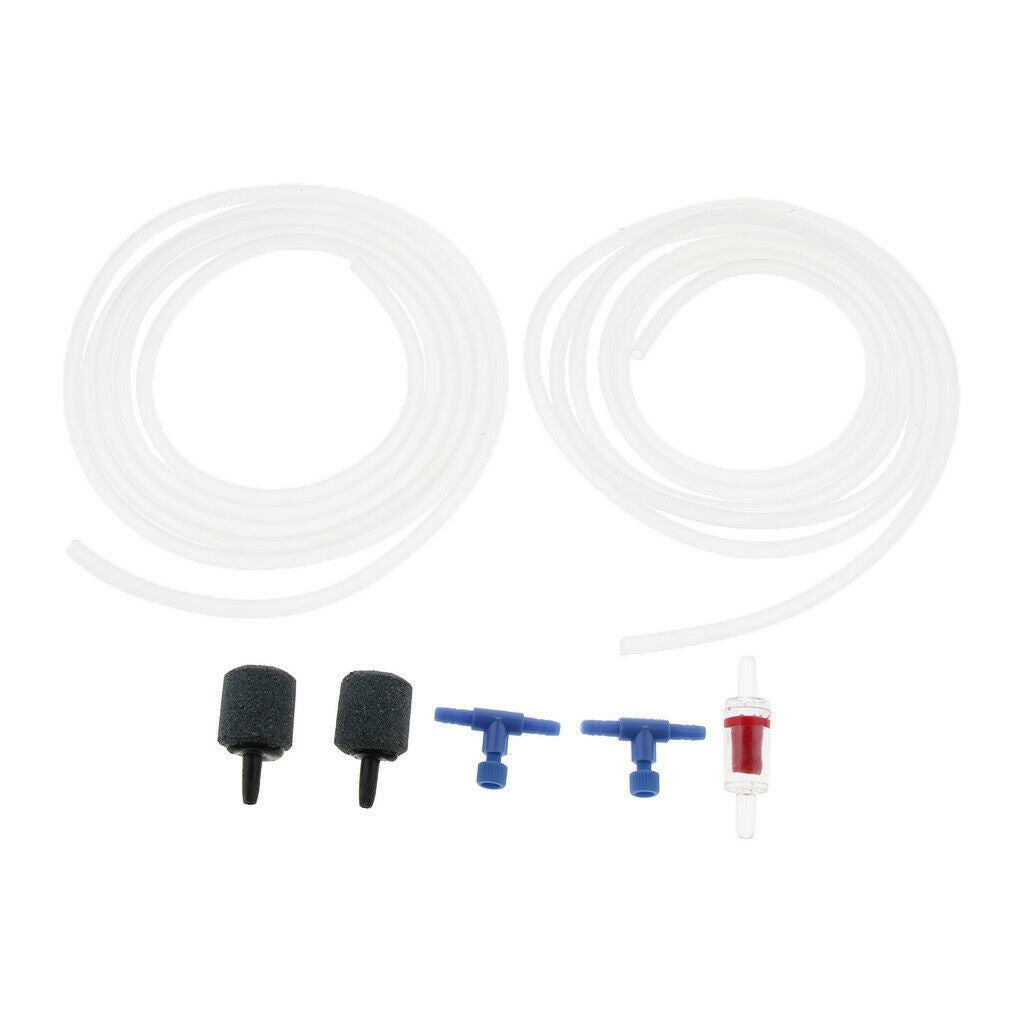 Blesiya 2x Aquarium   Tank Air Pump Oxygen Pipe and Accessories Kit