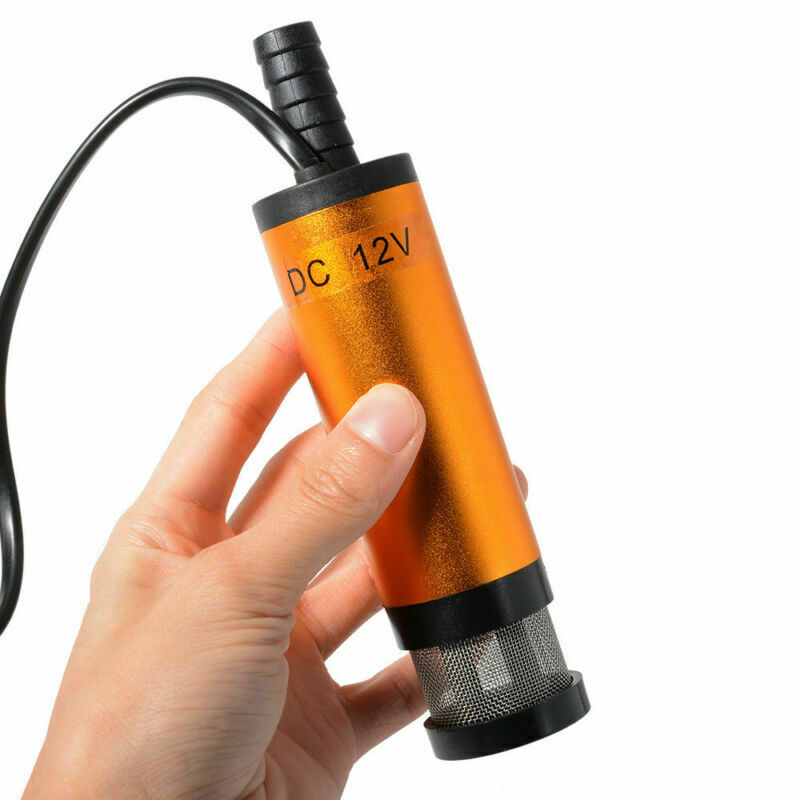 12V 38mm Golden Submersible Pumps Water Oil Fuel Transfer Refueling Detachable