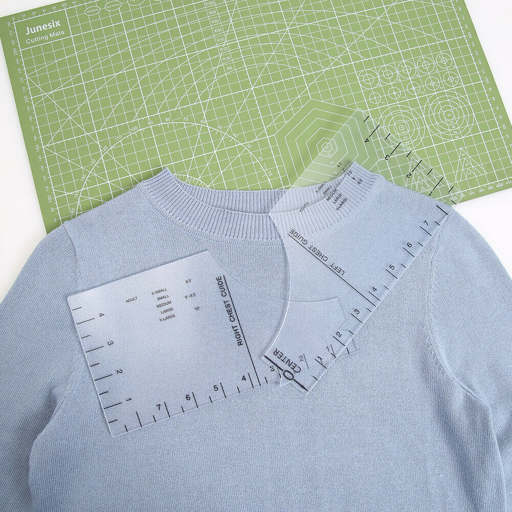 DIY Drawing Sewing Alignment Patchwork T-Shirt Ruler Centering Guide Ruler @