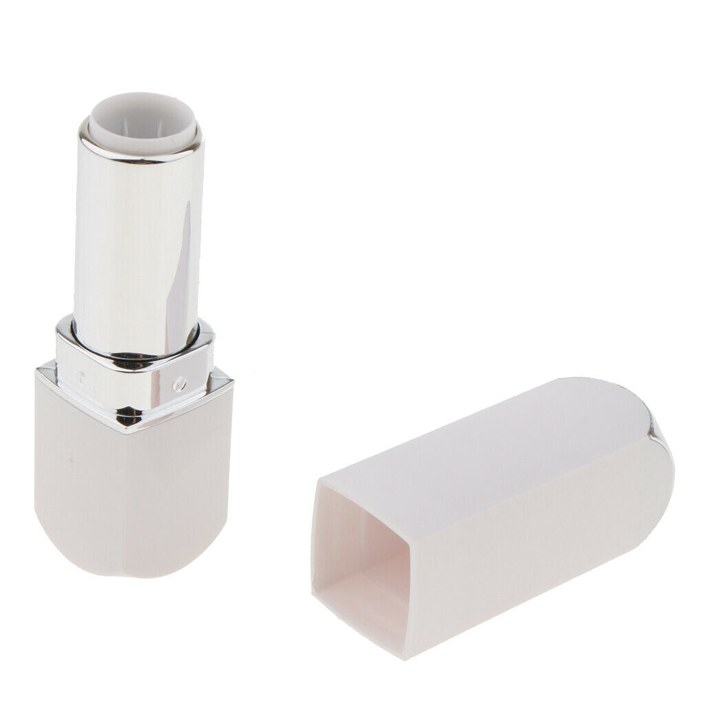 2Pcs White Empty Lipstick Tubes, DIY Square Lip Balm Lip Gloss  Tube Containers