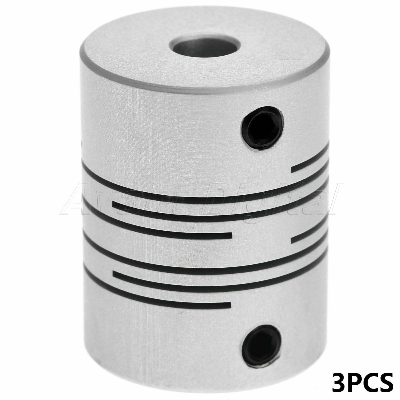 3Pcs 5X8mm CNC Motor Jaw Shaft Coupler Coupling Stepper Coupler Flexible Clutch