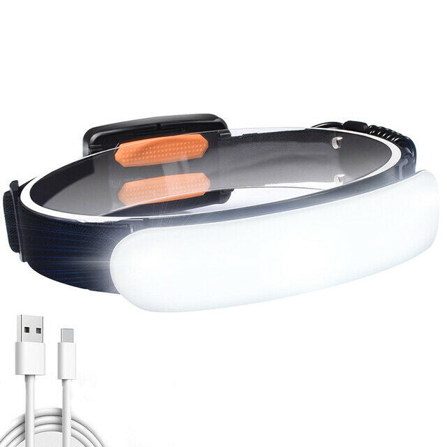 LED Headlamp USB Rechargeable Flashlight Outdoor Portable Work Fishing Headlight