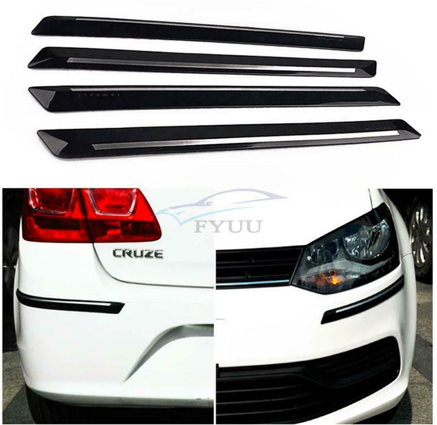 4× 42×3.1CM Universal Rubber Car Anti-scratch Front Rear Bumper Decorate Strips