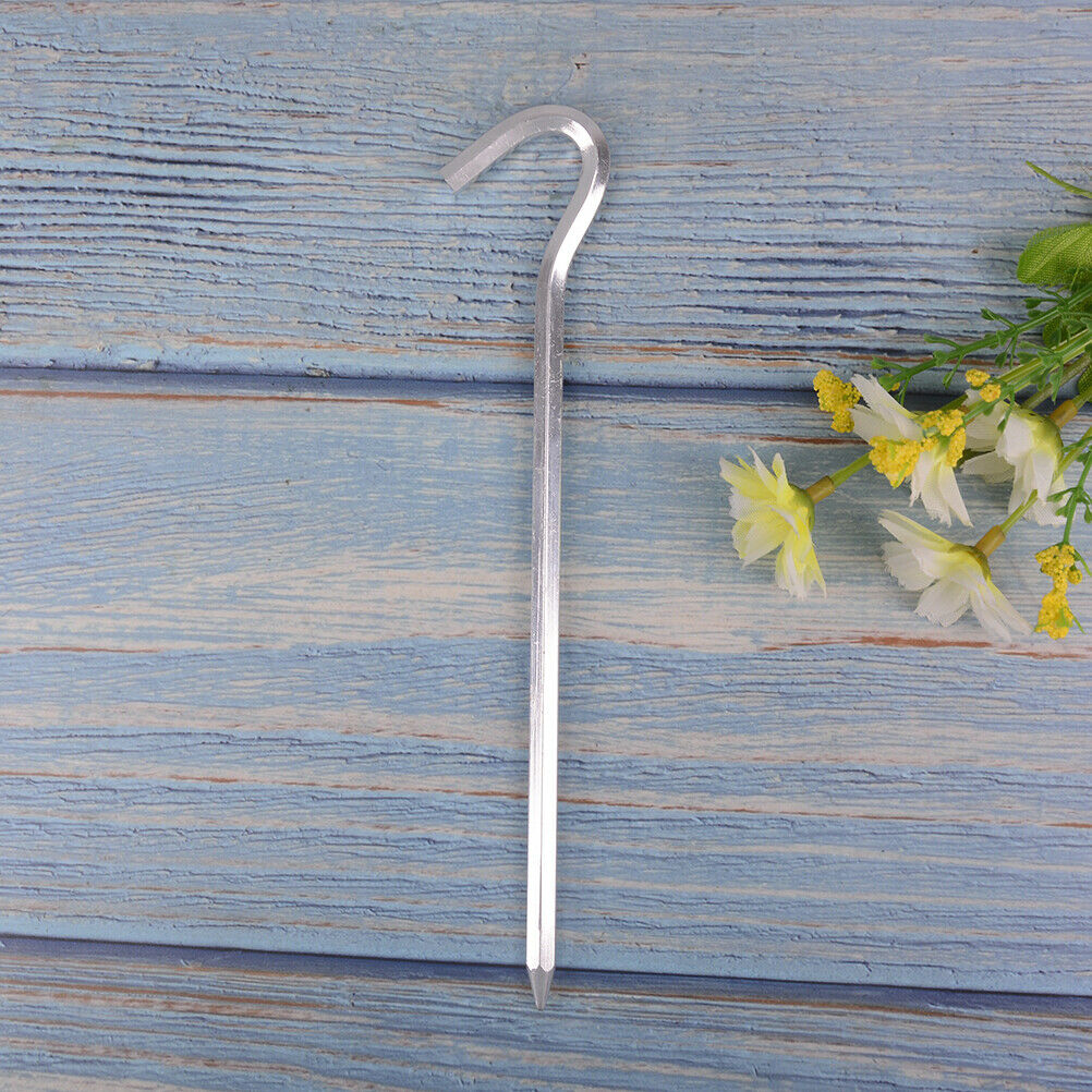 5 Pcs Alloy Tent Stakes Pegs Heavy Duty Nail Head 7.01Inch Solid Steel Me Hu SJ