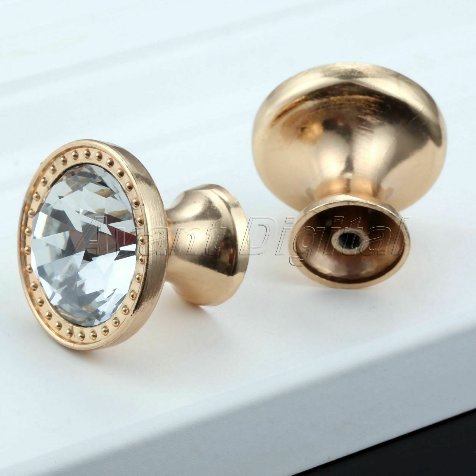 1Pc Diamond Shape Cabinet Crystal Glass Handles Door Cupboard Closet Pull Knobs