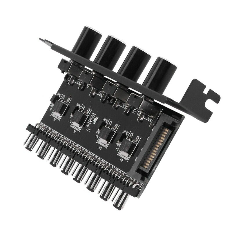 Pc 8 Channels Fan Hub 4 Knob Cooling Fan Speed Controller For Cpu Case d Vga PU8