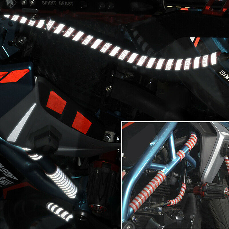 120CM Car Motorcycle Reflective Wire Protection Sleeve Stripe Tape Tube Twining