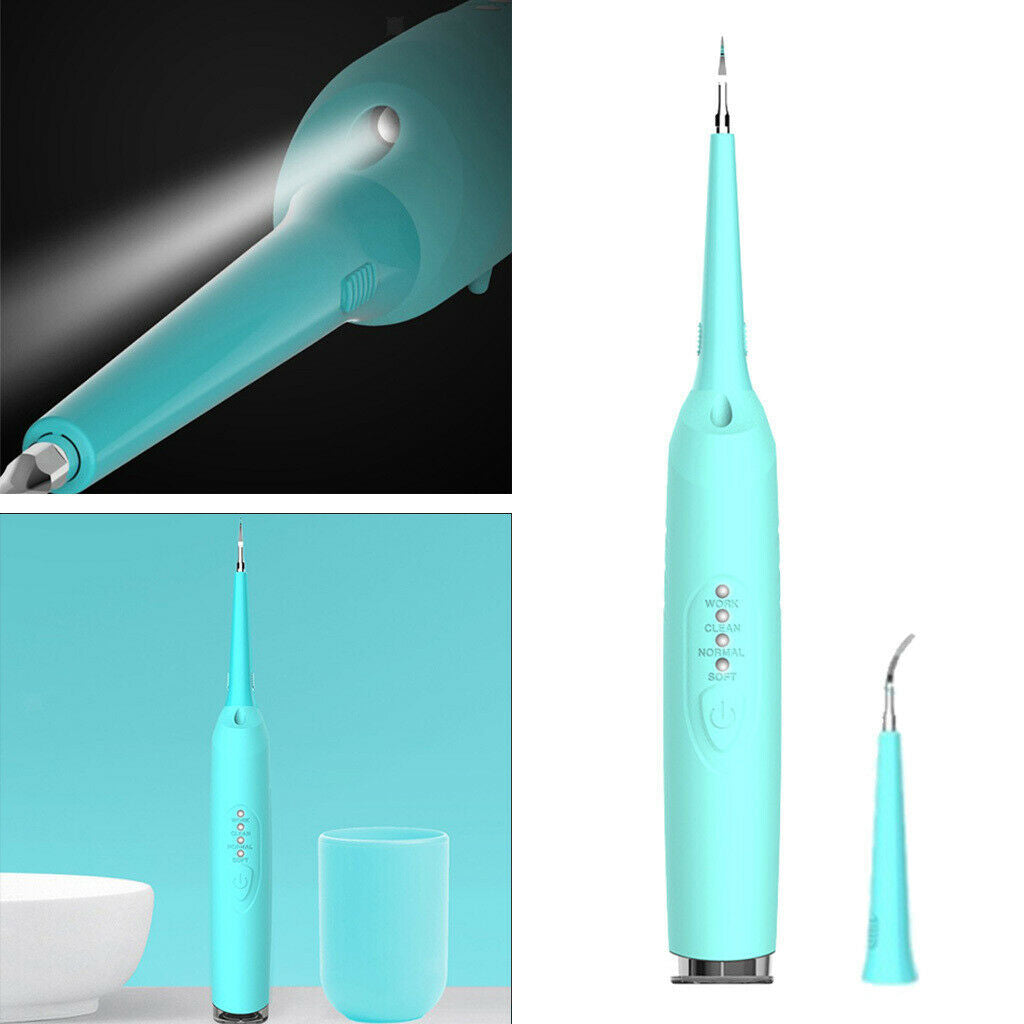 Ultrasonic Electric Toothbrush Cleaner USB Rechargeable Tooth Brush Blue