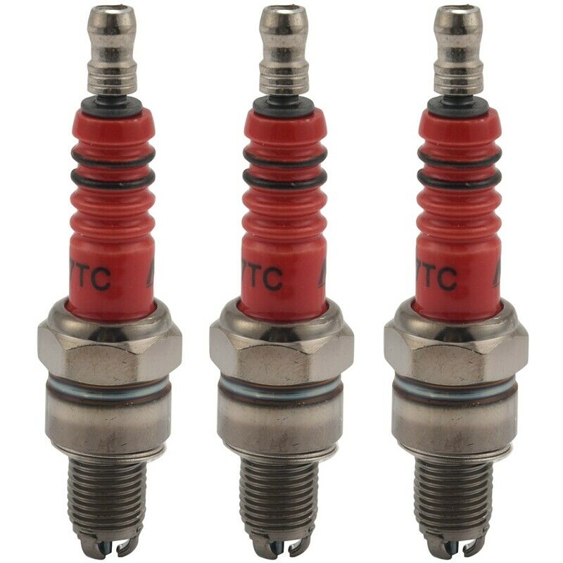 3pcs A7TC, Triple Electrode for GY6 50 cc 70cc 90 cc 110cc 125 cc 150cc ATV DiL4