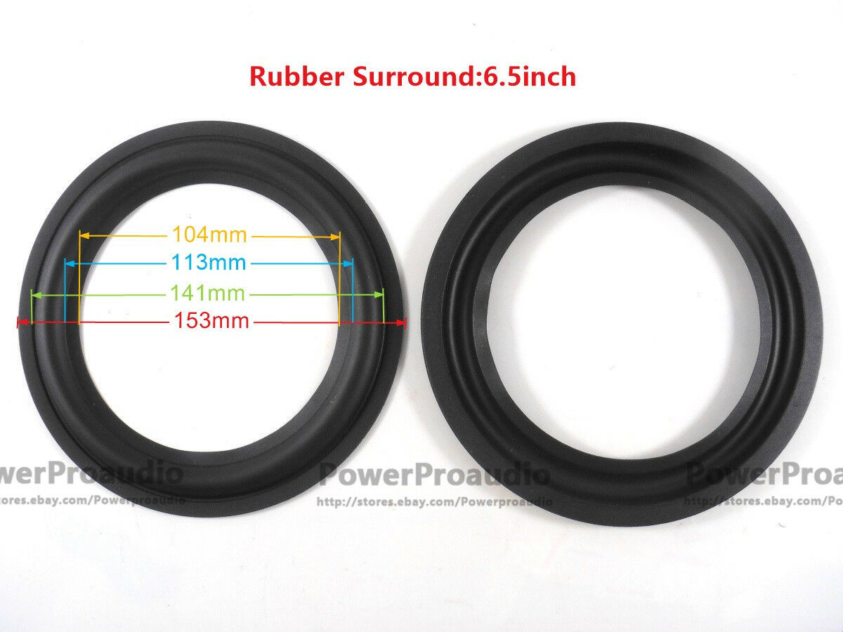 2PCS/LOT 6.5 inch rubber repair Woofer / Bass Speaker surrounds