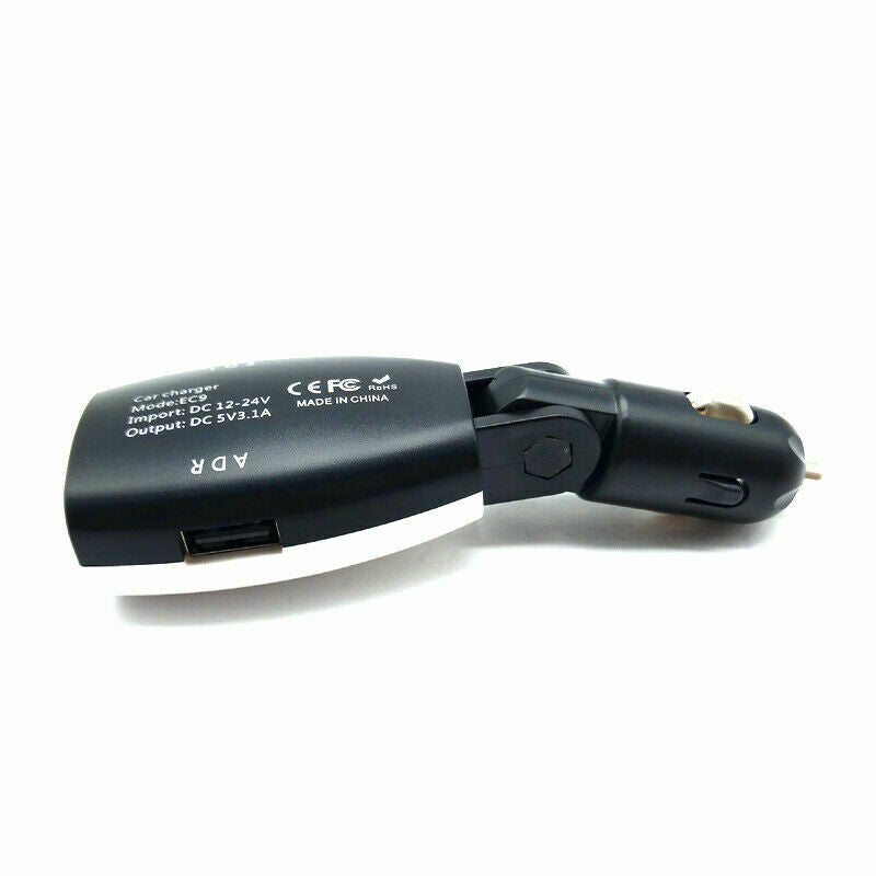 12V 3.1A Dual USB Car Cigarette Lighter Adapter Charger +LCD Screen 90Â° Rotation