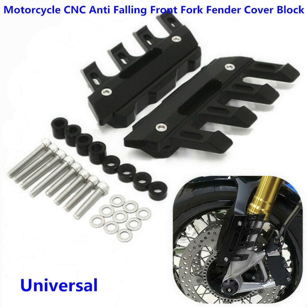 Motorcycle CNC AntiFall Front Fork Fender Cover Protection Mud Flap Splash Guard