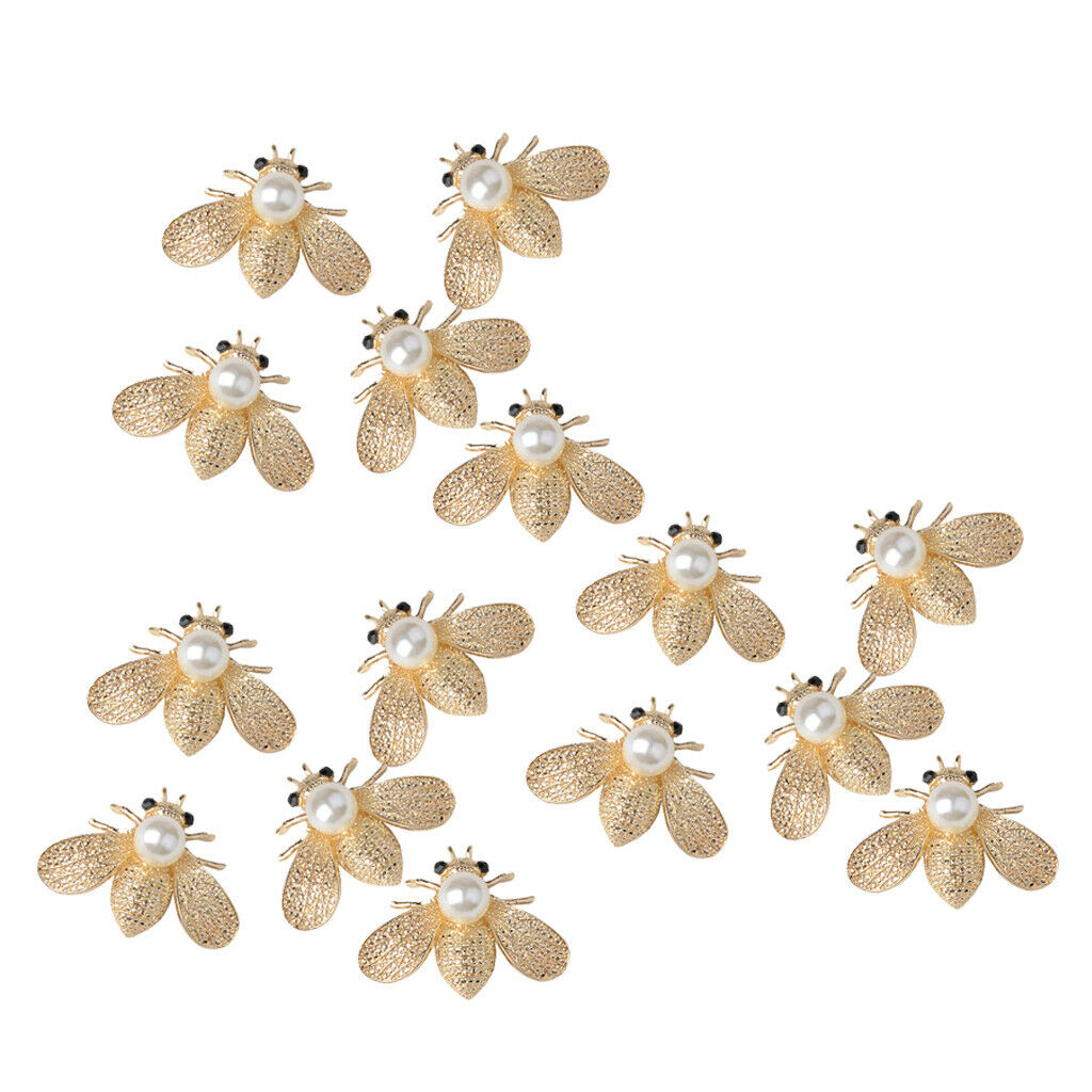 15Pcs Alloy Crystal Flatback Embellishments Craft Button for DIY Clothing