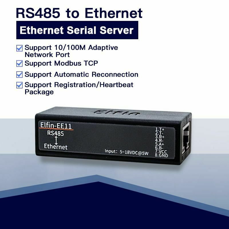 Rs485 Serial Port To Ethernet Tcp/ip Rj45 Converter With Embedded Web Server