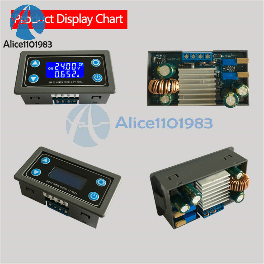 DC 5-30V LCD Adjustable Auto DC-DC Buck Boost Converter Power Supply Module