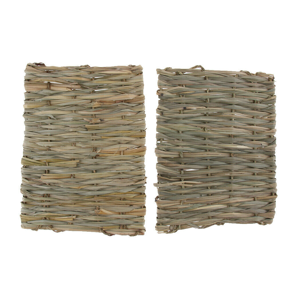 Set of 2 Pet Rabbits Woven Play Bed Suitable for Small Animals Cage Use