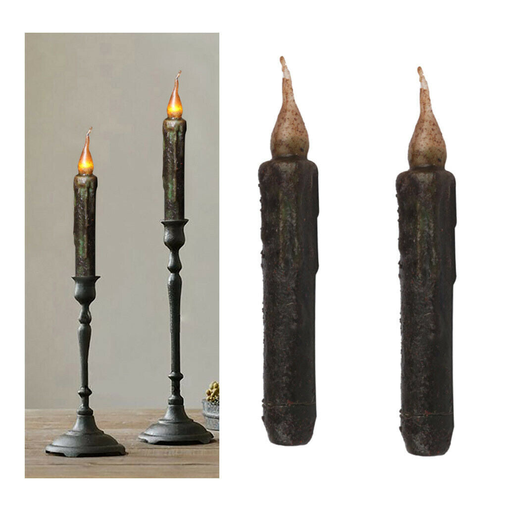 2 Packs Battery LED Candle 17cm Dinner Taper Candle Birthday Party Ornament
