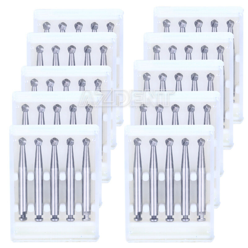 10 Sets Dental Clinic Low Speed Round Drill Tungsten NSK Slow Handpiece Burs RA8