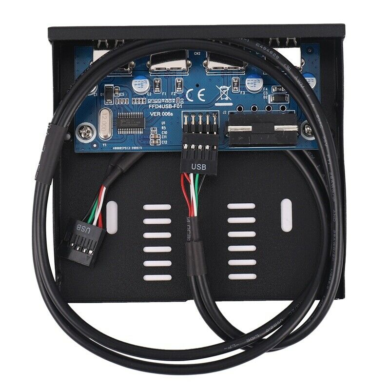 3.5 Inch Floppy Bay 4 Ports USB 2.0 Hub USB2.0 Front Panel Expansion Adapter CG2