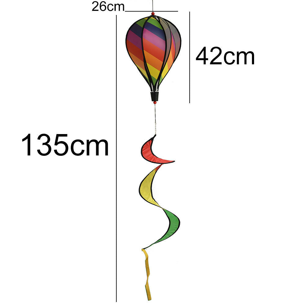 1PC Hot Air Balloon Windmill Wind Sock Spinner Garden Lawn Decor Windsocks