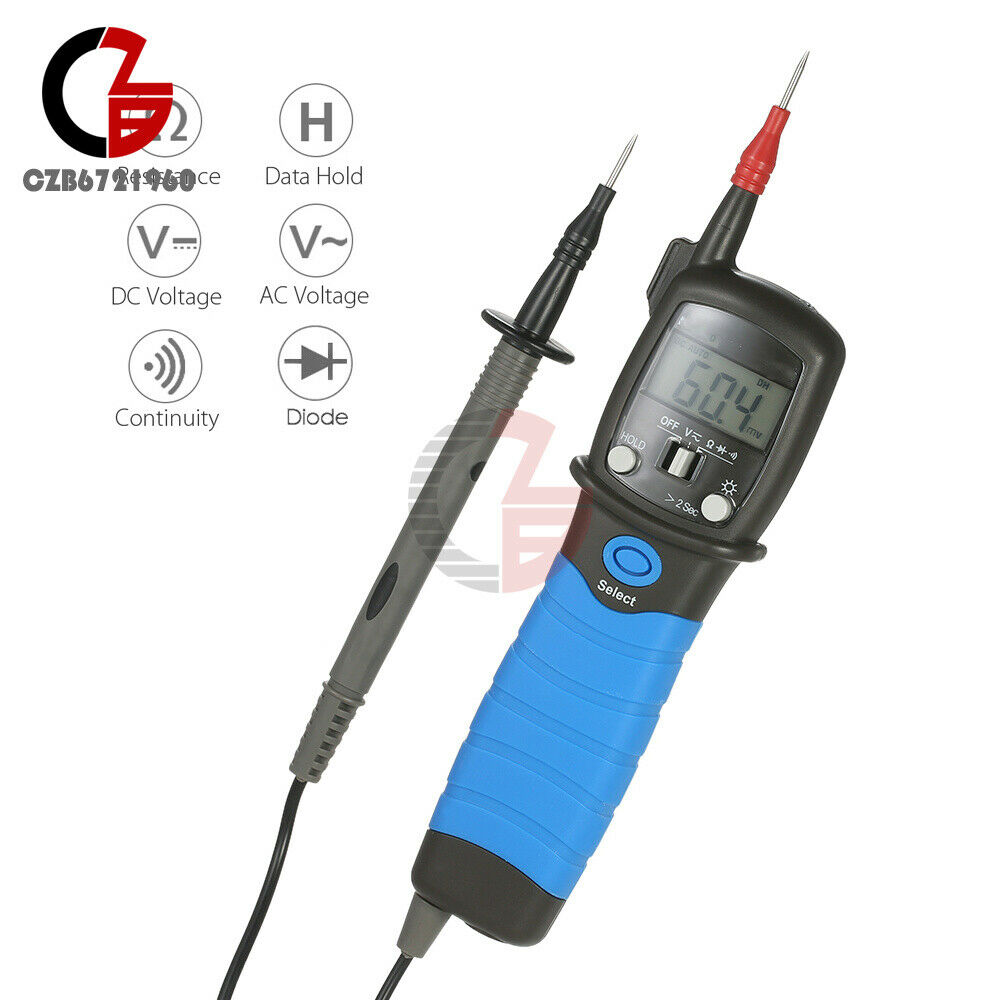 Portale Digital Pen Multimeter Voltage AC-DC Ohm Continuity Tester Capacity Blue