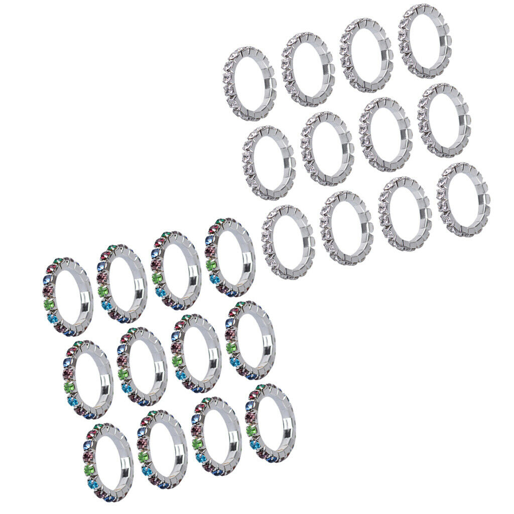 12pcs Elastic Crystal  Unique Engagement Wedding Promise Friendship  -