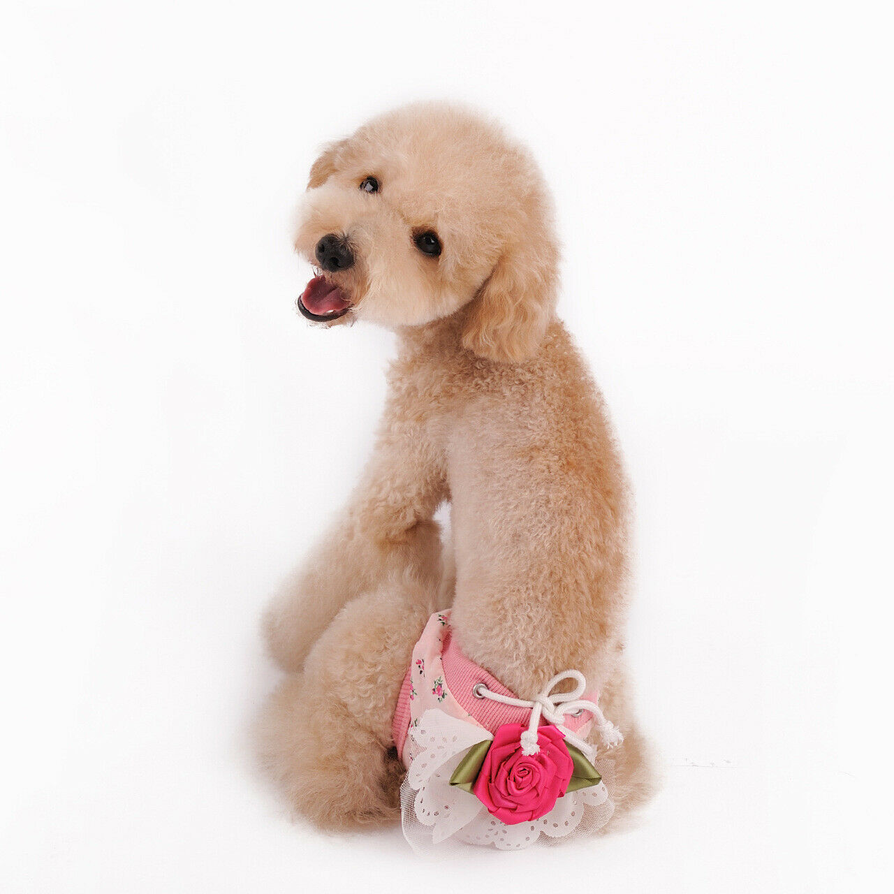 Pet Dog Puppy Female Sanitary Clothes Physiological Shorts Diaper Pink M