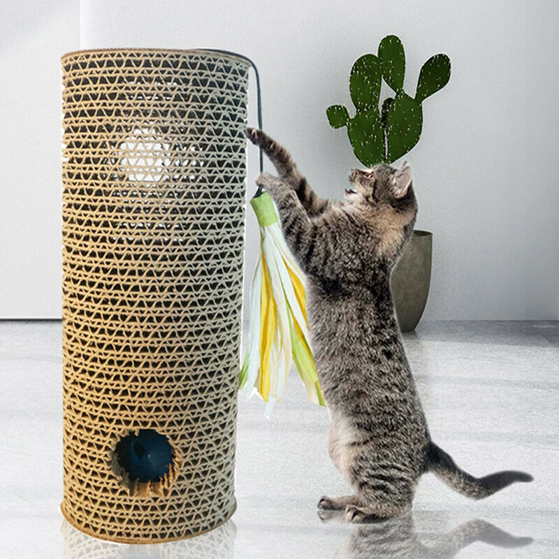 2 In 1 Creative Corrugated Cat Grabbing Pole Cat Grabbing Board Interacti.l8