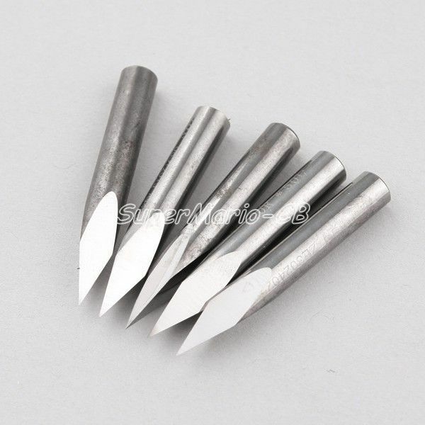 5x 30° Degree High Quality 6mm Carbide Steel Router Pyramid engraving Bit US