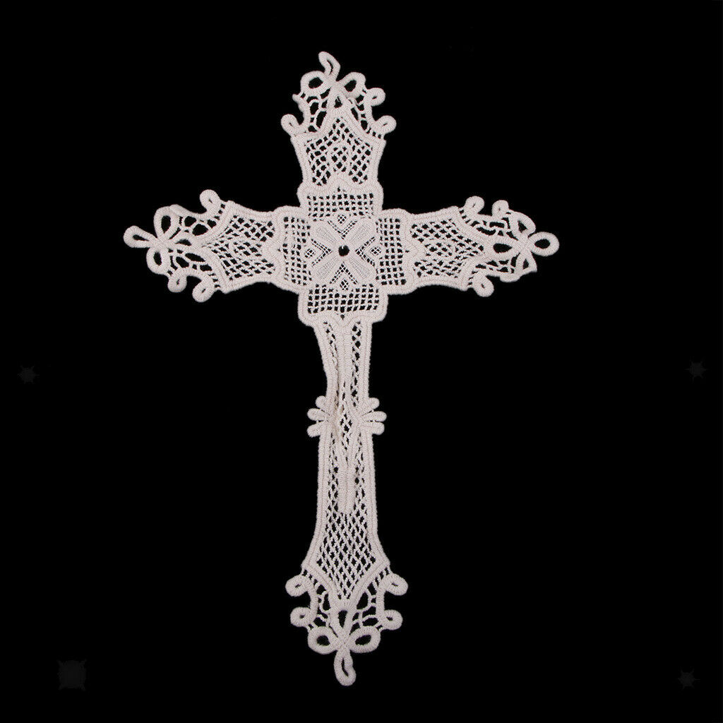 Corss Shape Embroidery Patch Applique DIY Clothing Wedding Dress Bag Decor