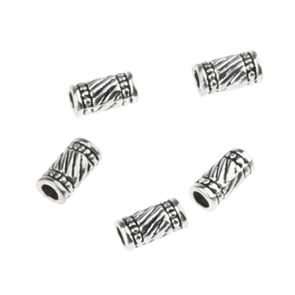 5Pcs Hair Braid Bead Hair Extensions Decoration + Wire Pulling Hook Tool 03