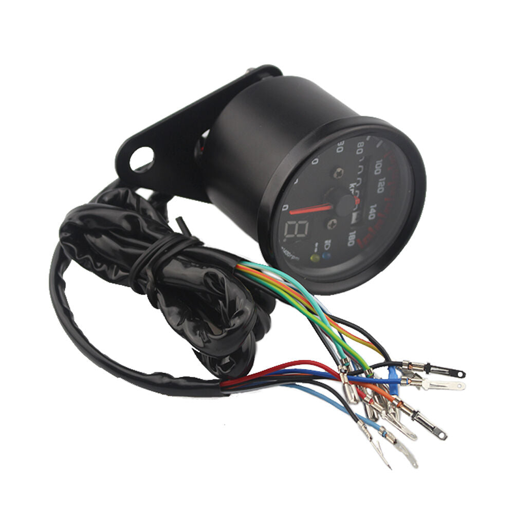 12V Motorcycle Speedometer Odometer Digital Gear Gauge LED Backlight 0~160KM/H