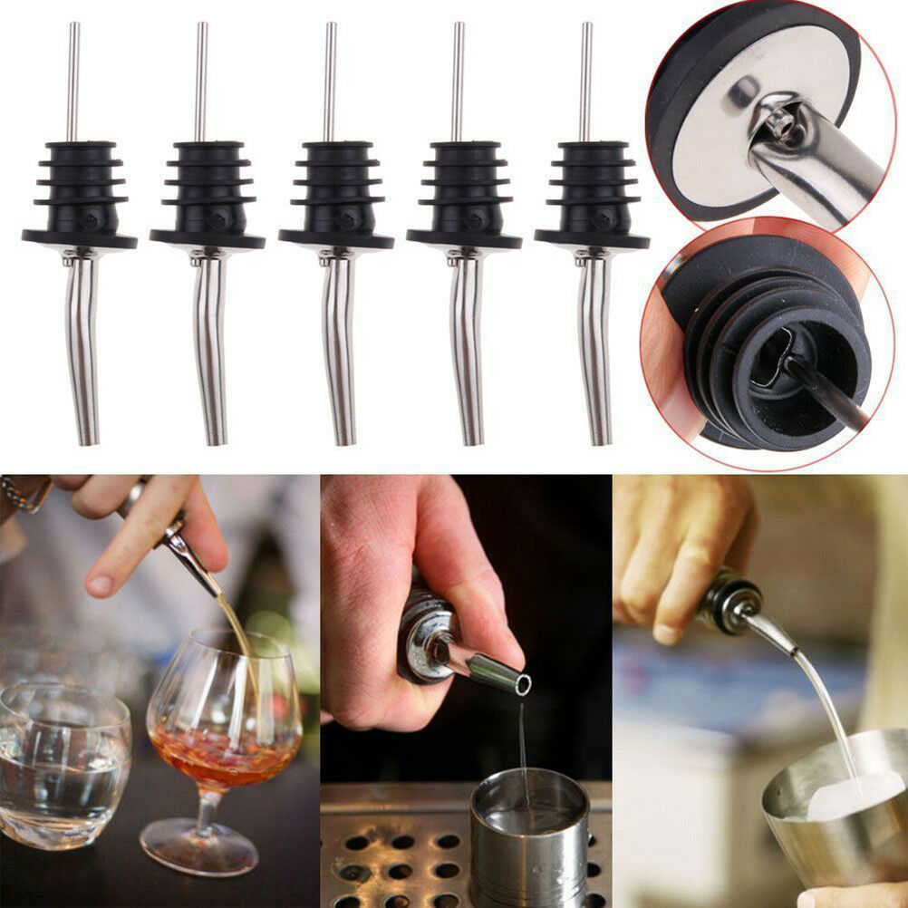 Practical Stainless Steel Wine Olive Oil Pourer Dispenser Spout Kitchen To.l8
