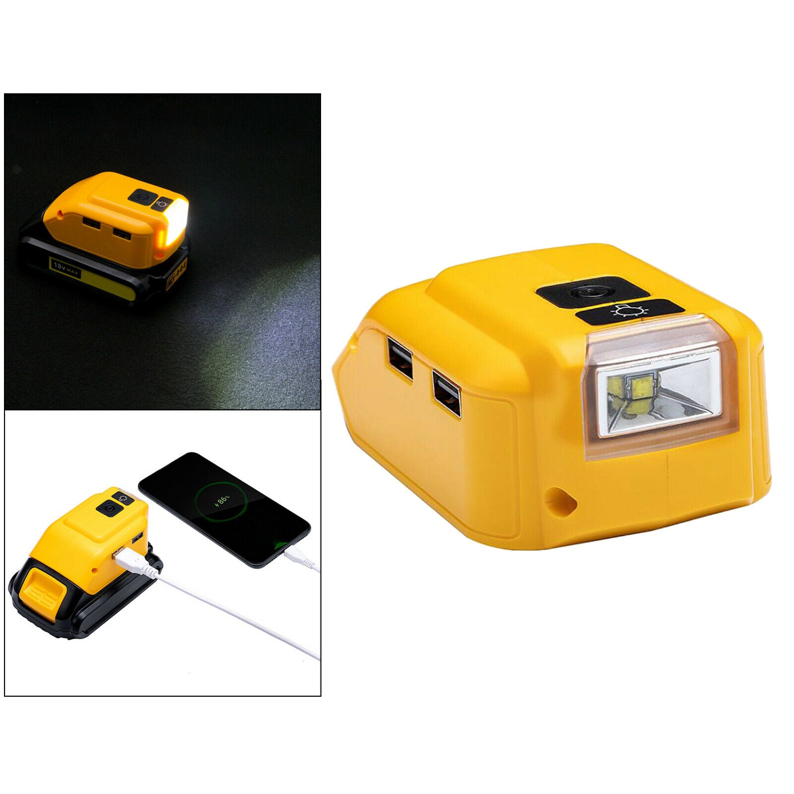1pc DCB090 Dual USB Battery Charger for  Power Tools Convert Battery
