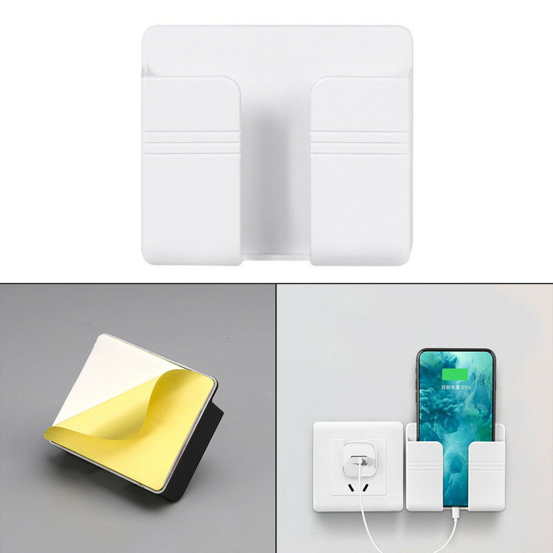 Wall-Mounted Storage Box Sticky on Wall Brackets for Phone Home office