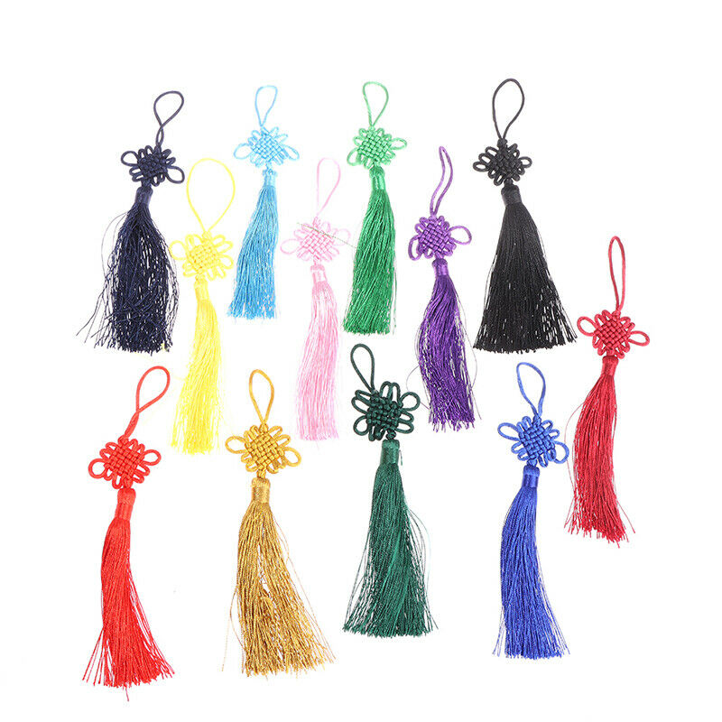 10Pc Chinese Knot Tassel Fringe Pendant DIY Craft Material Decor Accessor.l8