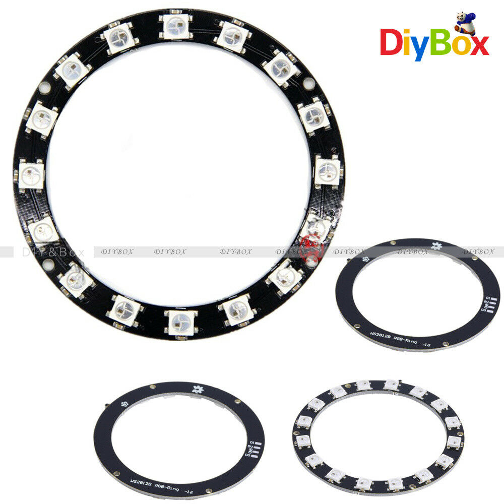New 16Bit RGB LED Ring WS2812 5050 LED RGB+ Integrated Drivers For Arduino
