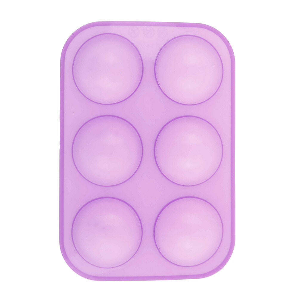 Silicone Soap Chocolate Molds Cake Baking Tool  Pastry Mould round shape 6holDD