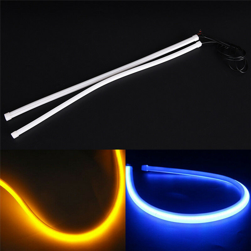 45Cm Flexible White Car Soft Tube Led Strip Light Drl Daytime Running Lig WGBD