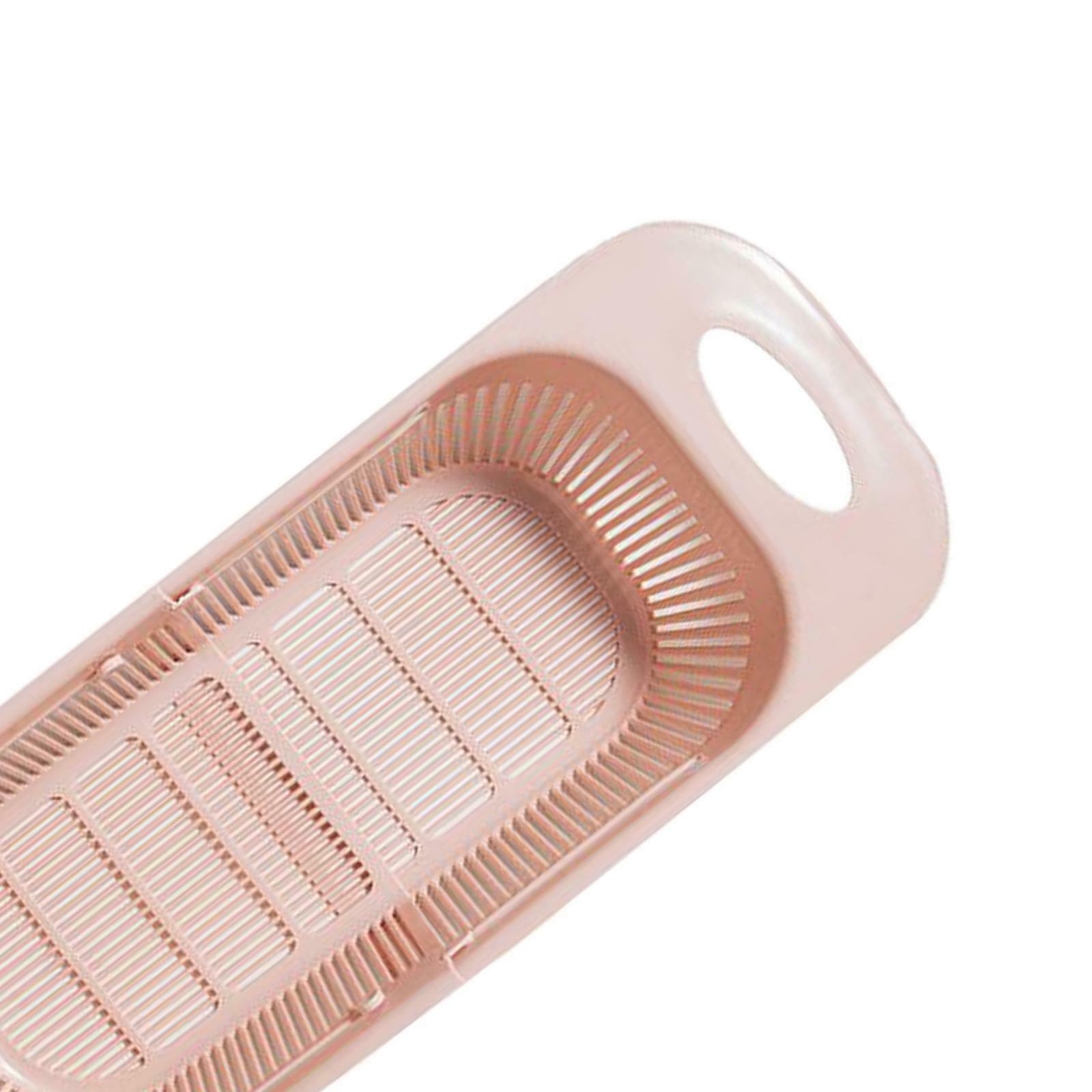 Over The Sink Colander Strainer Basket Wash Vegetable Fruit Extendable Pink