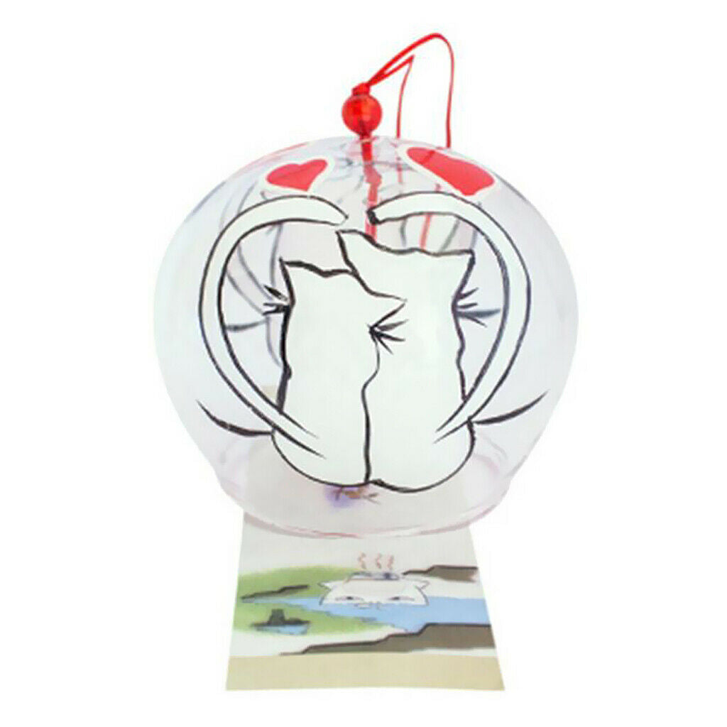 Lucky Wind Chime Home Door Garden Car Hanging Decor #3 Cat Couple