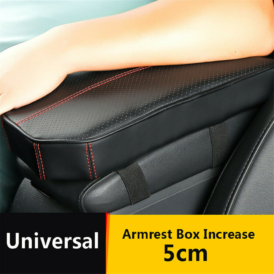 Portable Black & Red Memory Foam Car Truck Center Armrest Heighten Pad Universal