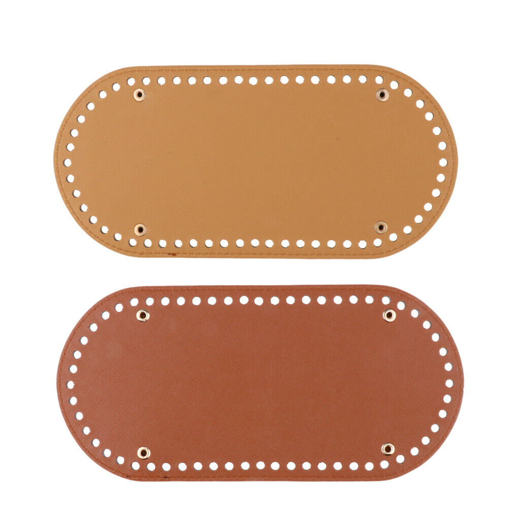 2pcs DIY Bags PU Pads Bottom Base 25x12x0.4cm Shaper Bag Cushion W/ 60 Holes