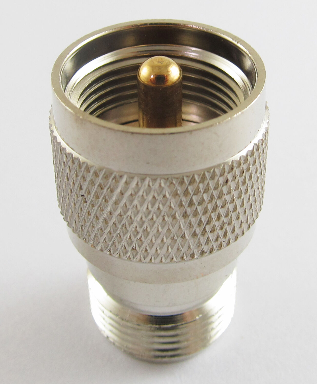 1x Brass N-Type Female Jack to UHF PL-259 male Plug straight RF Coaxial Adapter