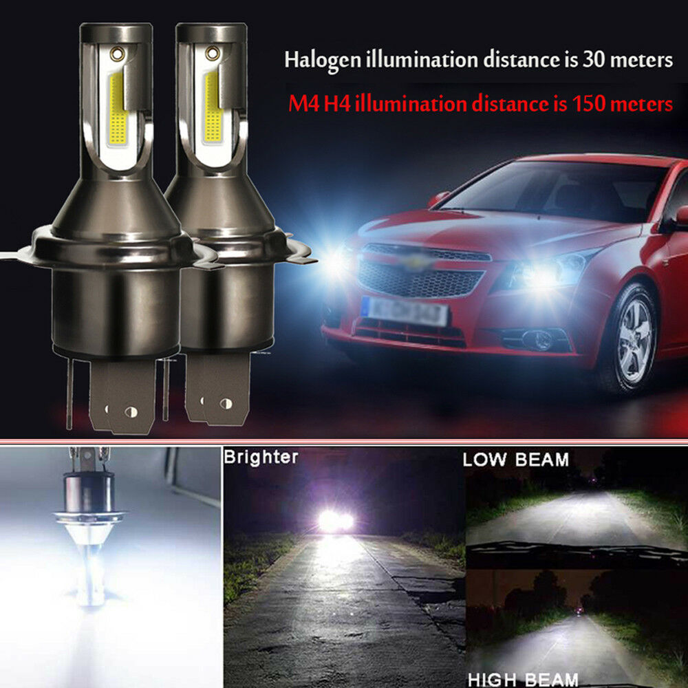 2Pcs H4 Car LED Headlight Headlamp 26000LM 6000K 110W Conversion Lamp Bulbs Beam