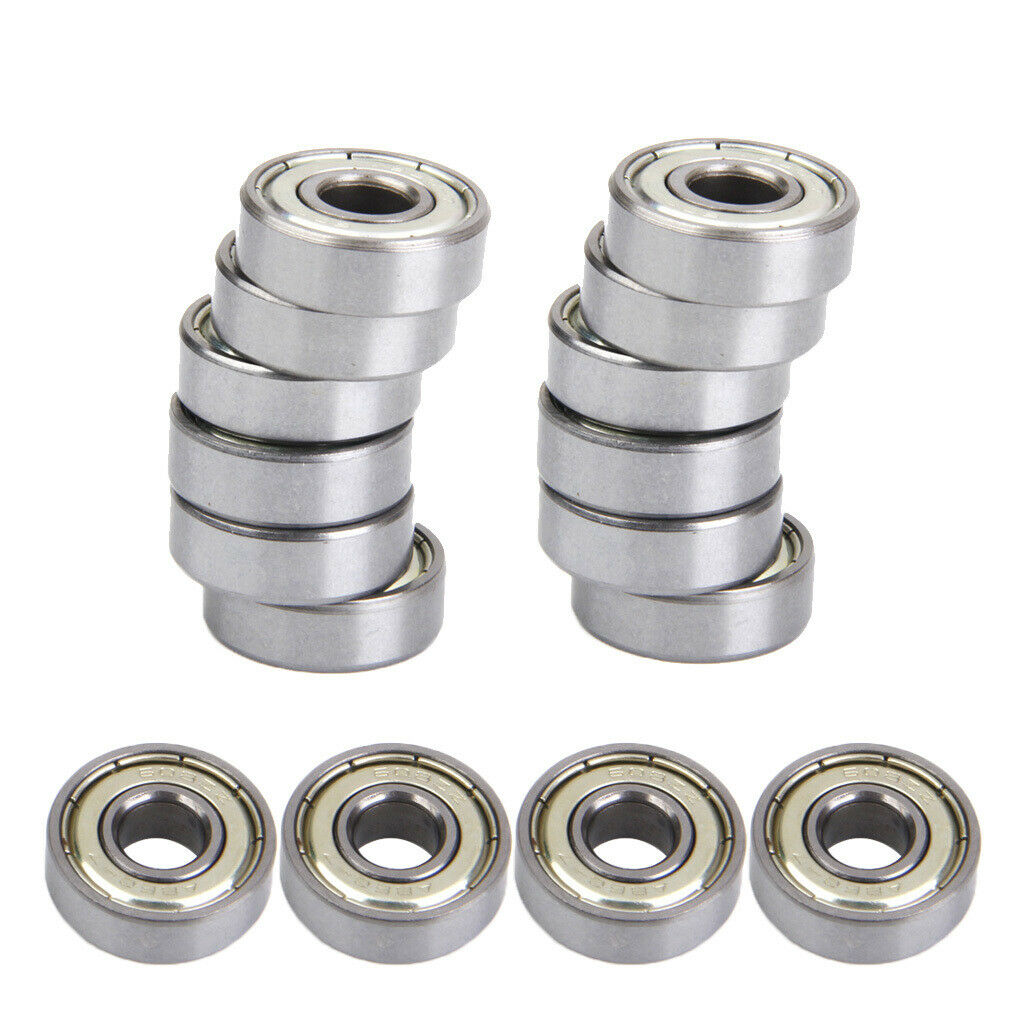 8pcs 8mm Roller Skate Spacers + 16pcs Roller Inline Skate Steel Bearings