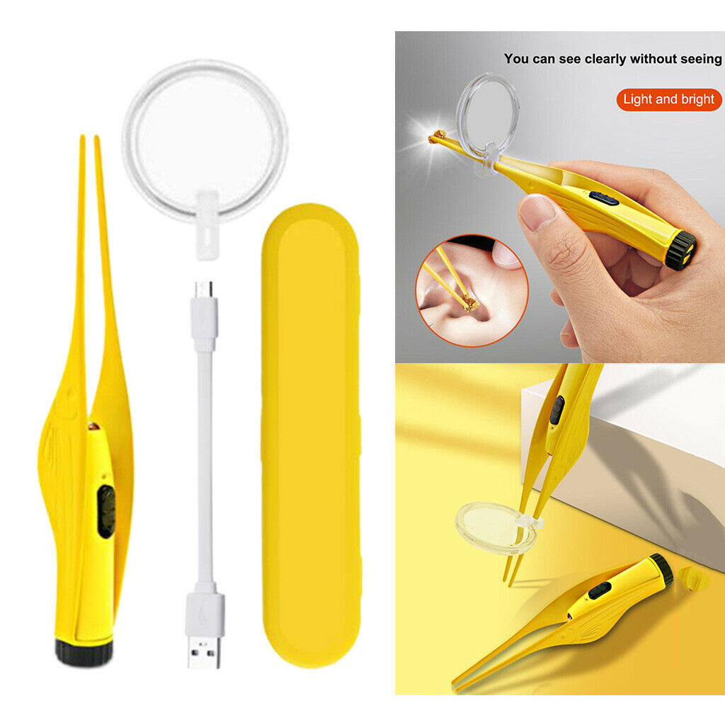 USB LED Flashlight Earpick Ear Cleaner Wax Removal Tool +Magnifier Style 2