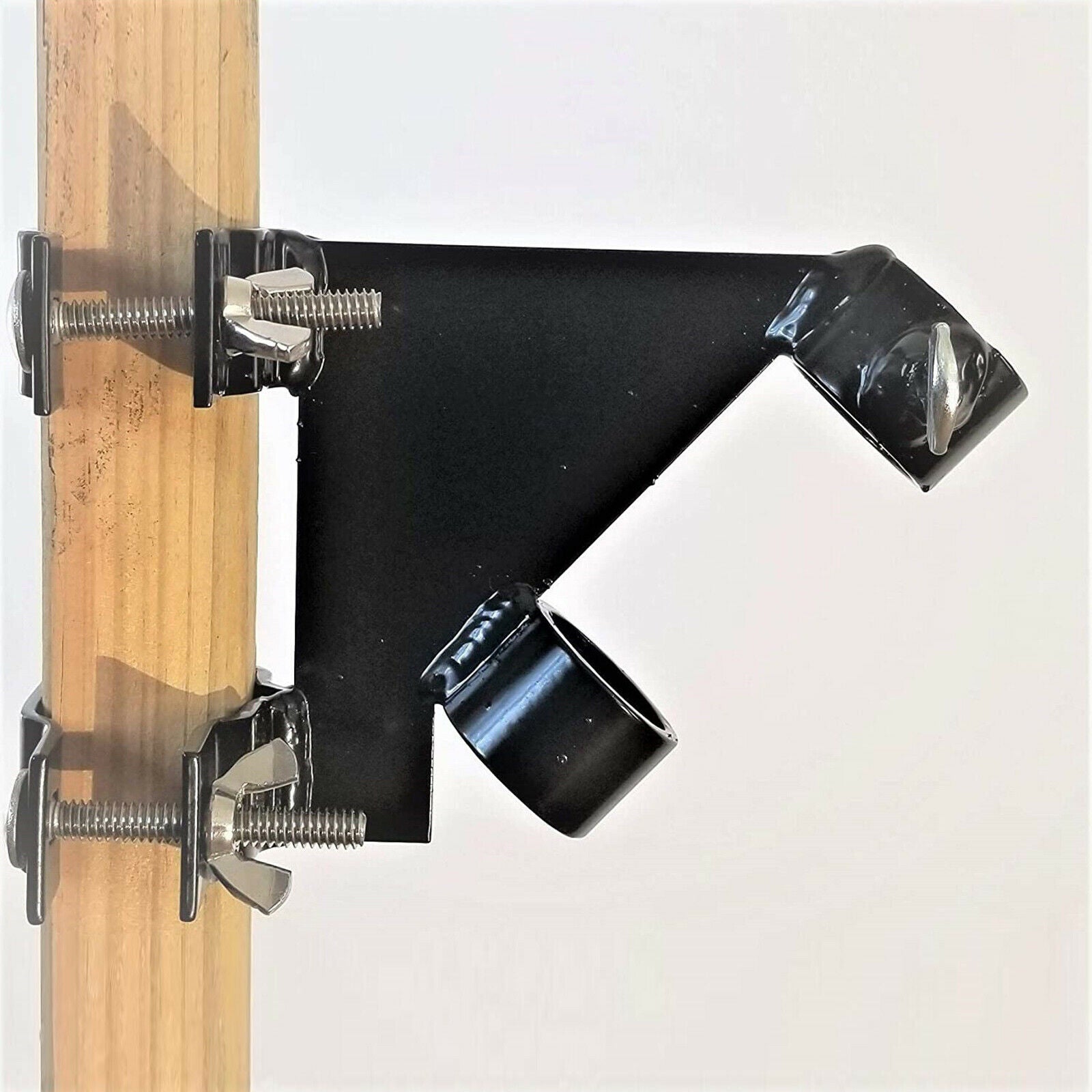 Flagpole Bracket Black Multi-Position Flag Pole Holder for Courtyard Flag