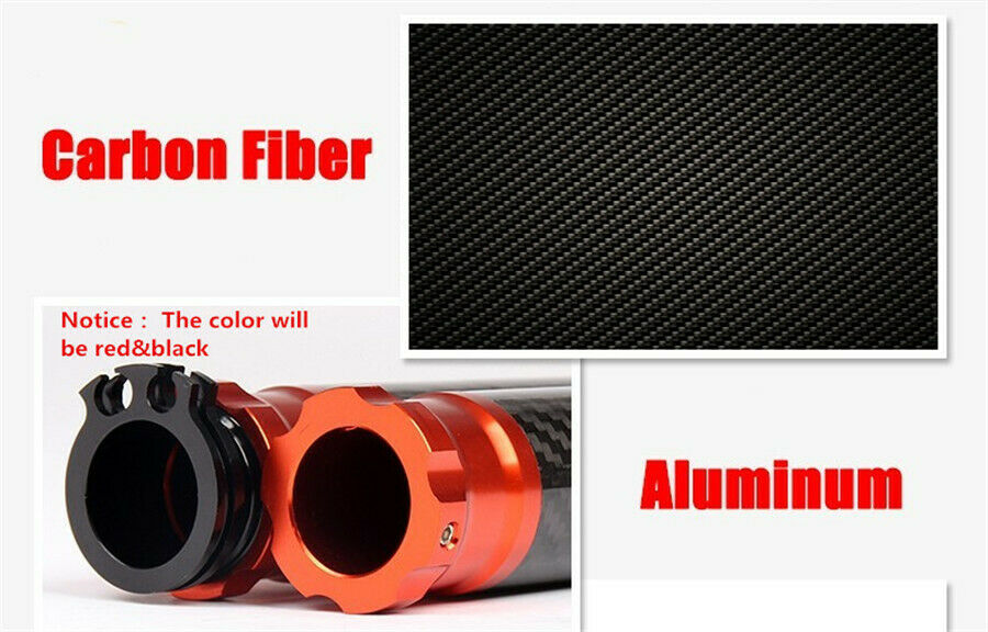Carbon Fiber 7/8 "  Motorcycle Handlebar Hand Grips Red & Black 22mm