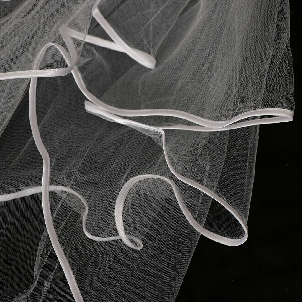 Long bridal veil Wedding veil with artificial flower wreath, made of tulle